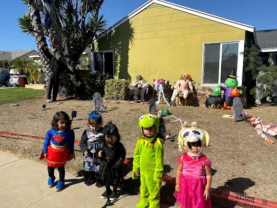 Children playing together on grass